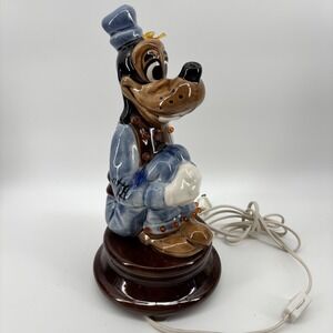 Vtg Goofy Light W/Birds Walt‎ Disney Ceramic Figurine Statue 9.5" Hand Painted